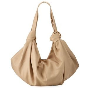 THE ROW MEDIUM LEATHER ASCOT KNOT BAG NUDE (NWT)